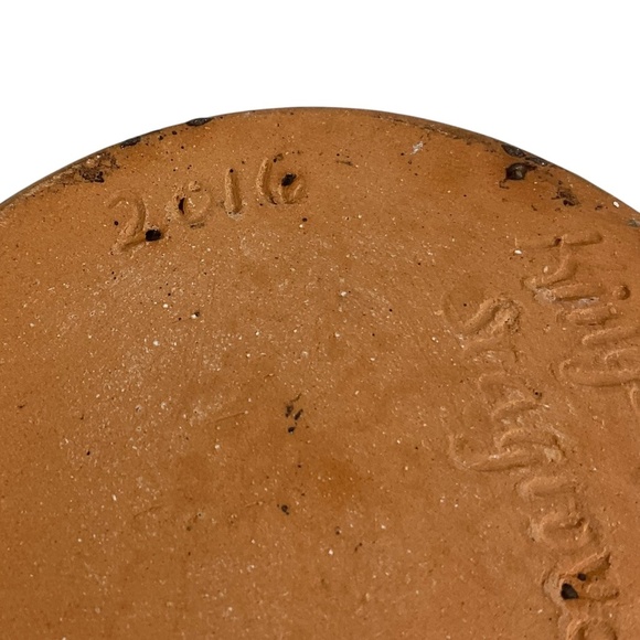 Kings Pottery Seagrove NC  14 oz Stoneware studio pottery Glazed Drip Mug 2016 - Picture 9 of 10